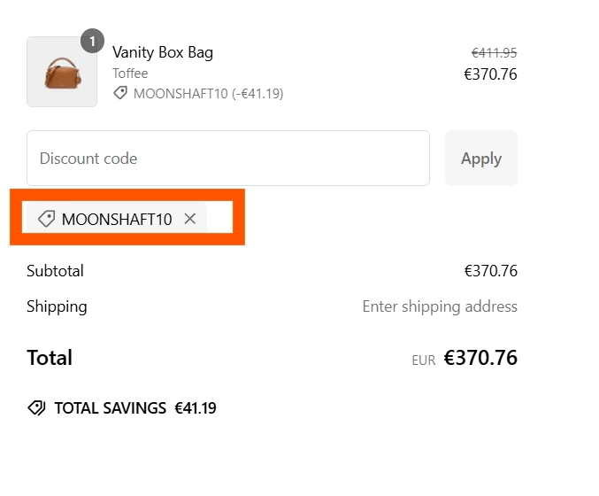 MOONSHAFT verified Coupon code MOONSHAFT10